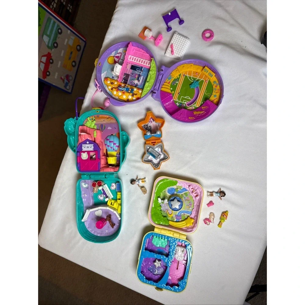Polly Pocket Compact Lot Cactus Ranch Soccer Ball Gift Box Star Playsets Mattel